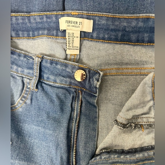 Forever 21 Blue Skinny Distressed Jeans - Picture 7 of 8